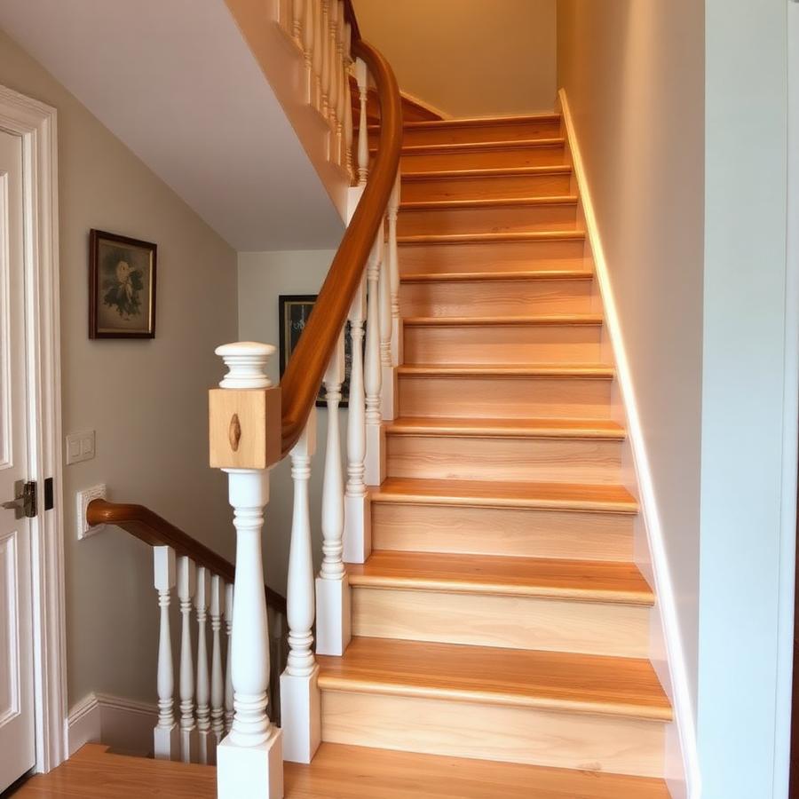 New timber staircase with oak treads